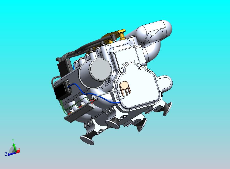 1400 CC 180 HP 内联 2 周期船舶发动机