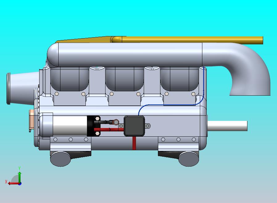 1400 CC 180 HP 内联 2 周期船舶发动机