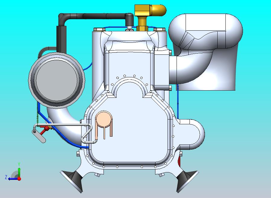 1400 CC 180 HP 内联 2 周期船舶发动机