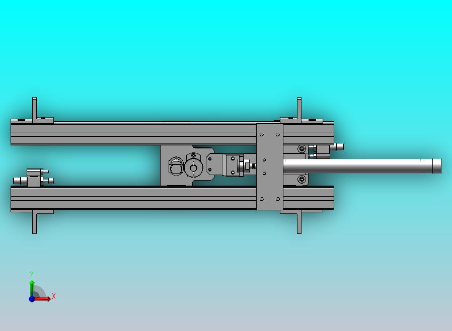 气动三轴+电机旋转机构