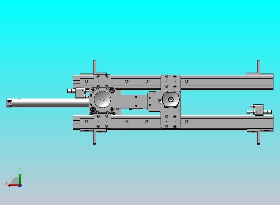 气动三轴+电机旋转机构