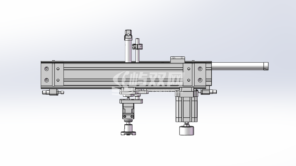 气动三轴+电机旋转机构