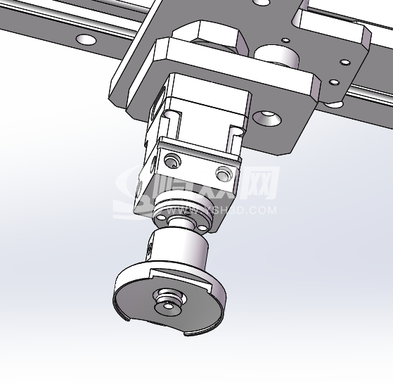 气动三轴+电机旋转机构