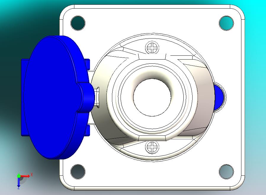 直板安装插座和插头 32A 230v