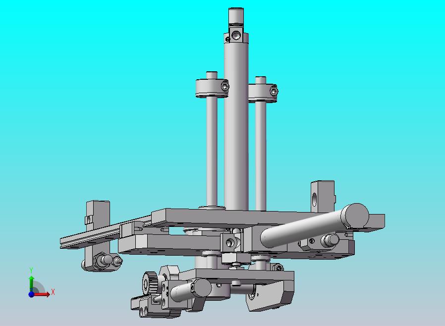 三轴+齿轮齿条翻转机构