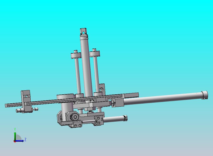 三轴+齿轮齿条翻转机构