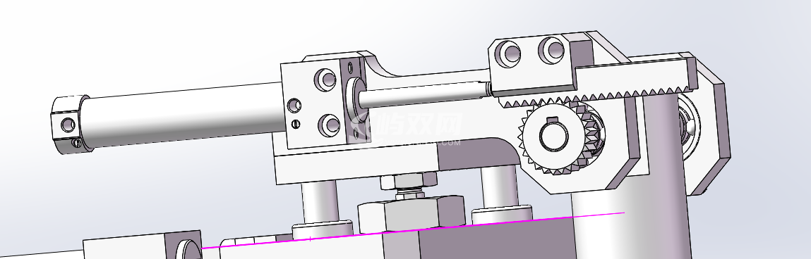 三轴+齿轮齿条翻转机构