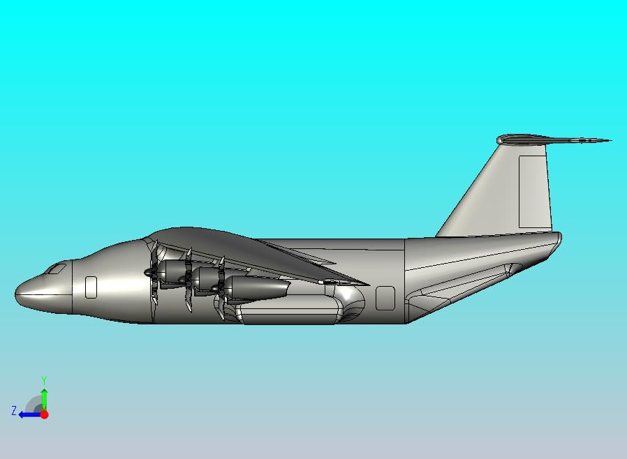 A 480 L大飞机造型3D图纸 STEP格式