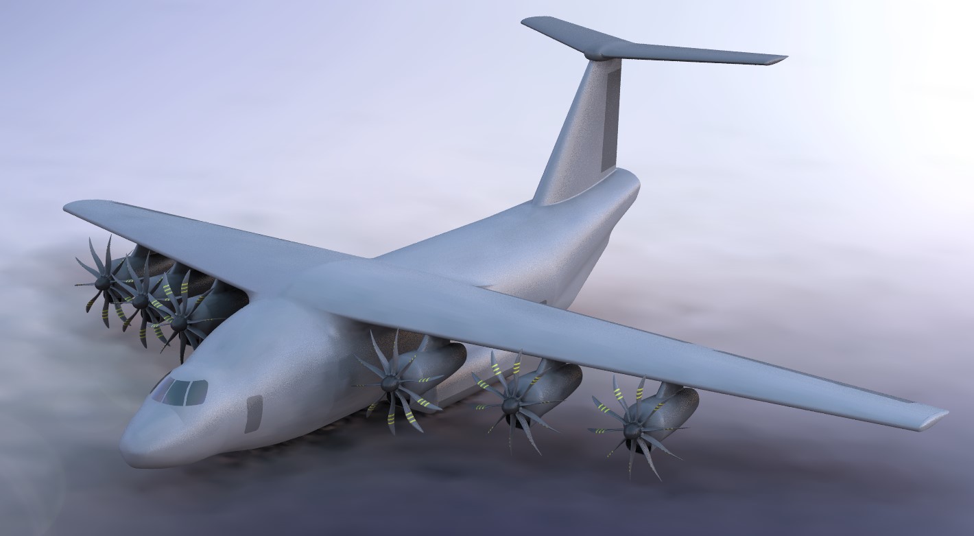 A 480 L大飞机造型3D图纸 STEP格式