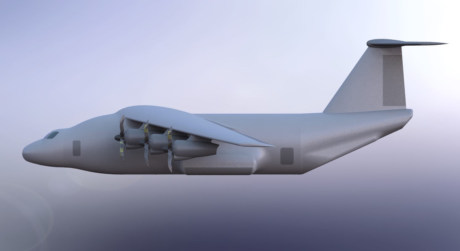 A 480 L大飞机造型3D图纸 STEP格式