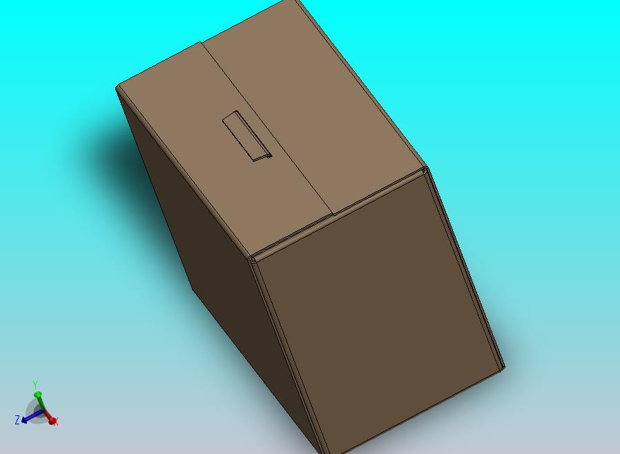 顶部固定的胶合角纸箱