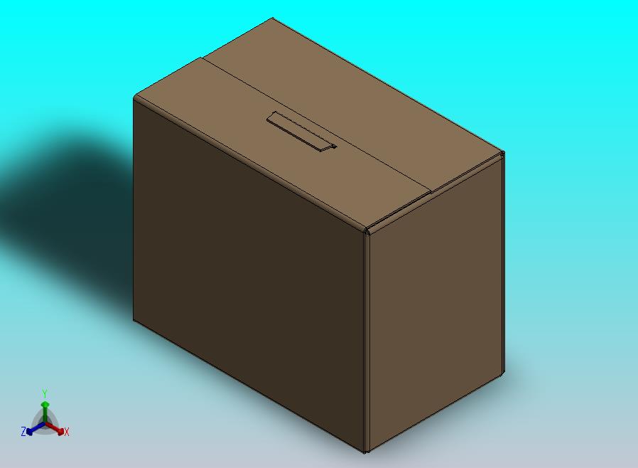 顶部固定的胶合角纸箱