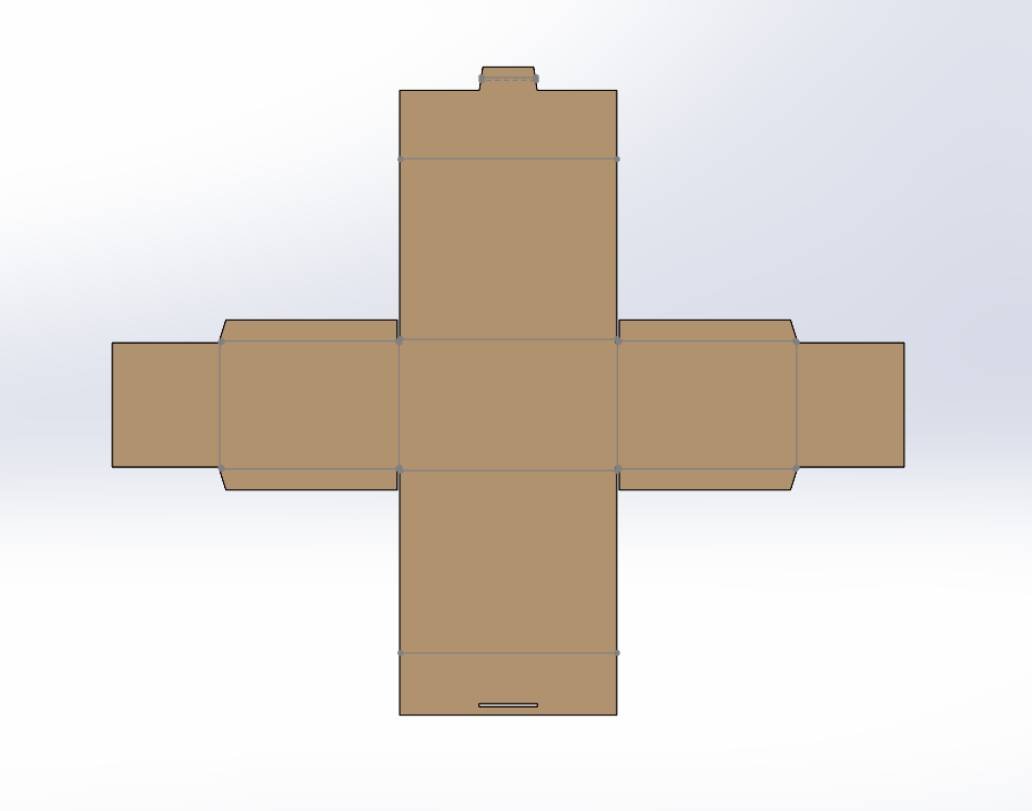 顶部固定的胶合角纸箱