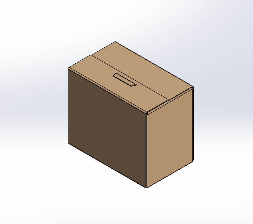 顶部固定的胶合角纸箱