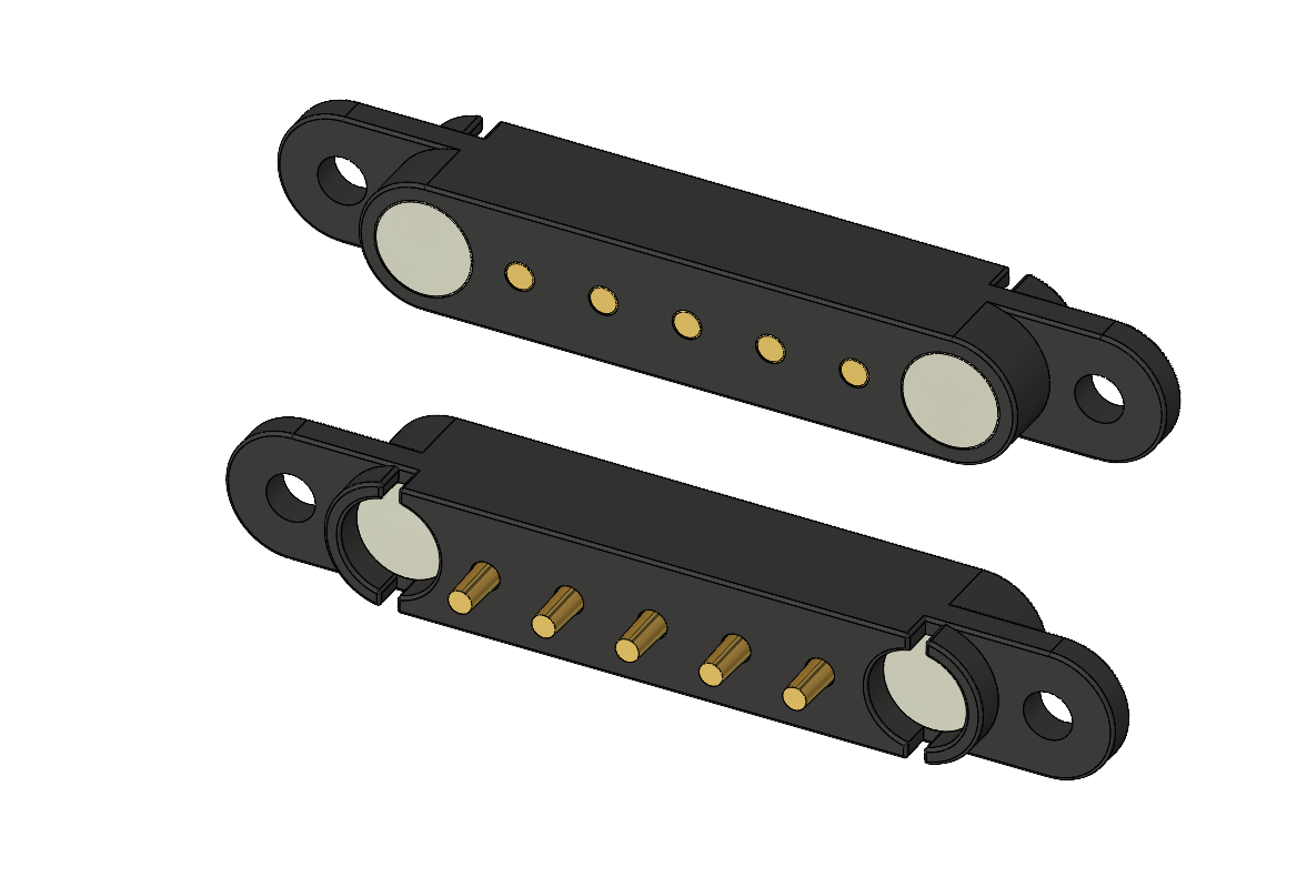 5 针磁性 Pogo 连接器