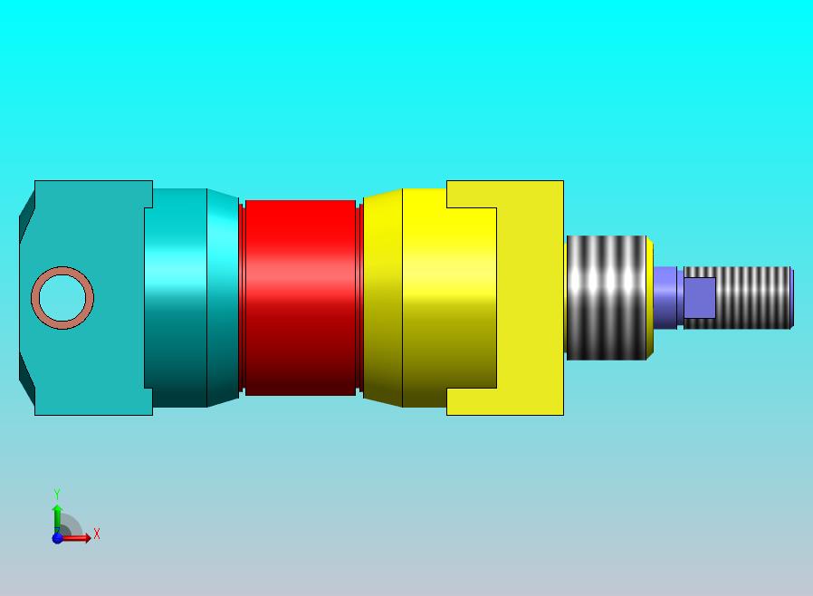 气动缸（圆形后部安装）20x8x26毫米