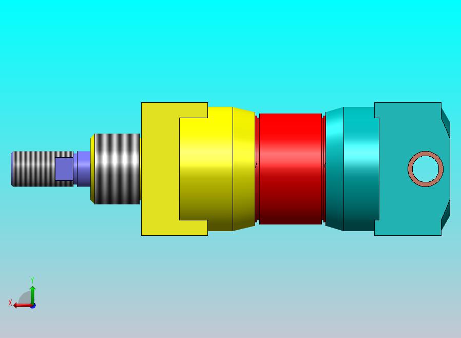 气动缸（圆形后部安装）20x8x26毫米