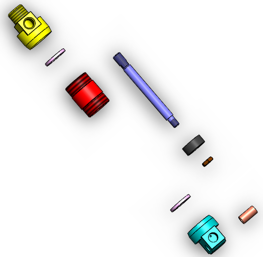 气动缸（圆形后部安装）20x8x26毫米