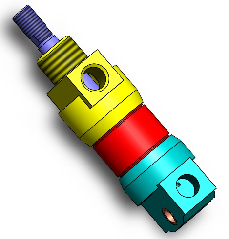 气动缸（圆形后部安装）20x8x26毫米