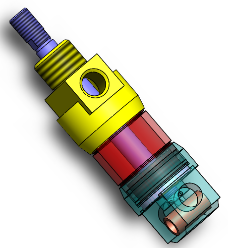 气动缸（圆形后部安装）20x8x26毫米
