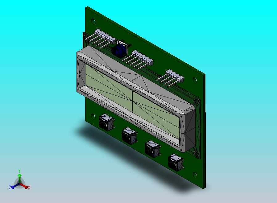DIY LCD16x2 板 Diptrace 程序中的真实项目