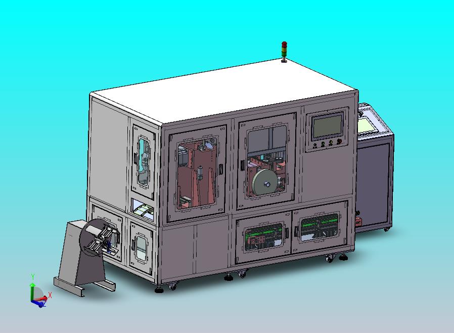 圆盘式铁芯冲压卷盘一体机（放料、矫形器与滚压冲压）