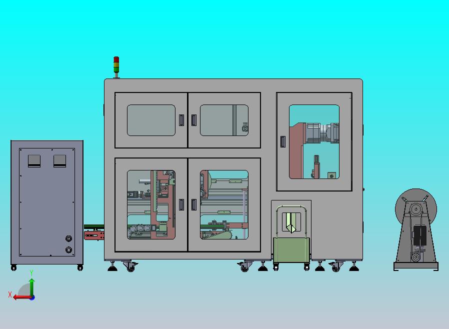 圆盘式铁芯冲压卷盘一体机（放料、矫形器与滚压冲压）