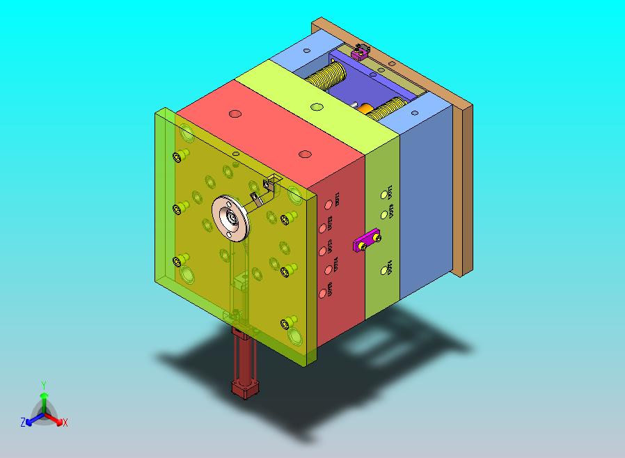 四方米筛塑胶模具型腔均匀排布冷却水路