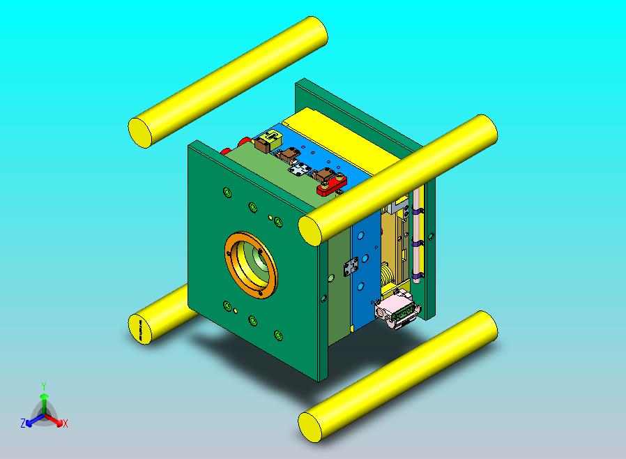 汽车点火开关盖板2+2塑胶模具