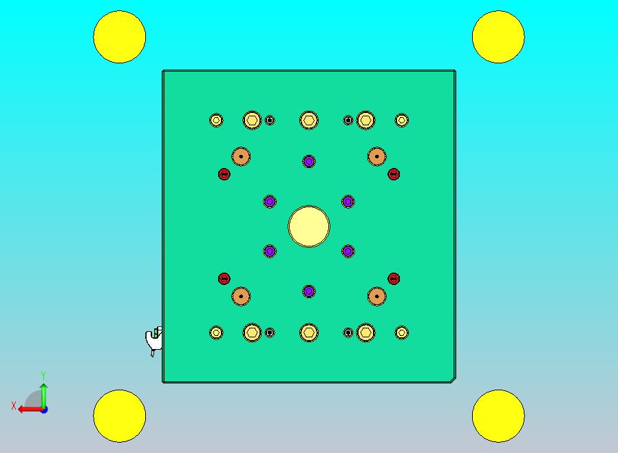 汽车点火开关盖板2+2塑胶模具