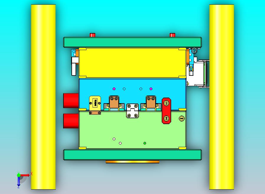 汽车点火开关盖板2+2塑胶模具