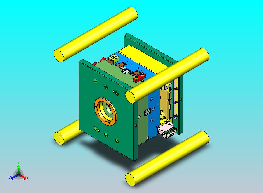 汽车点火开关盖板2+2塑胶模具