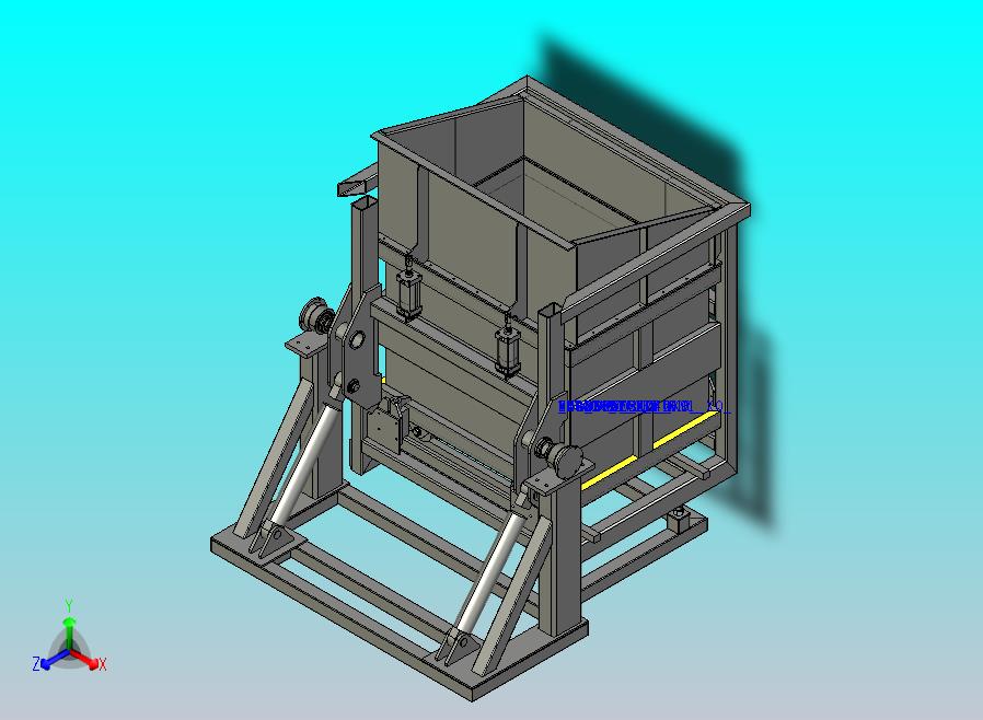 液压翻箱机CAD+STEP+PROE/CREO
