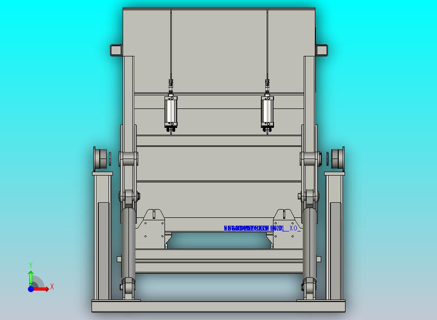 液压翻箱机CAD+STEP+PROE/CREO