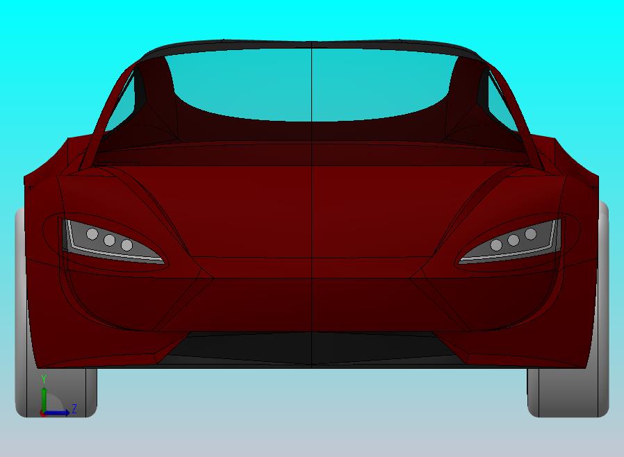 特斯拉跑车 3d机械模型图纸 Solidworks