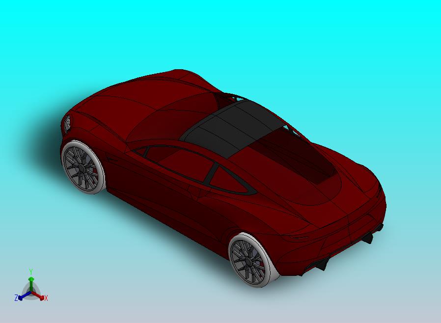 特斯拉跑车 3d机械模型图纸 Solidworks