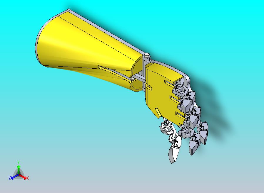 铰接手指与线缆驱动的机械仿生臂结构