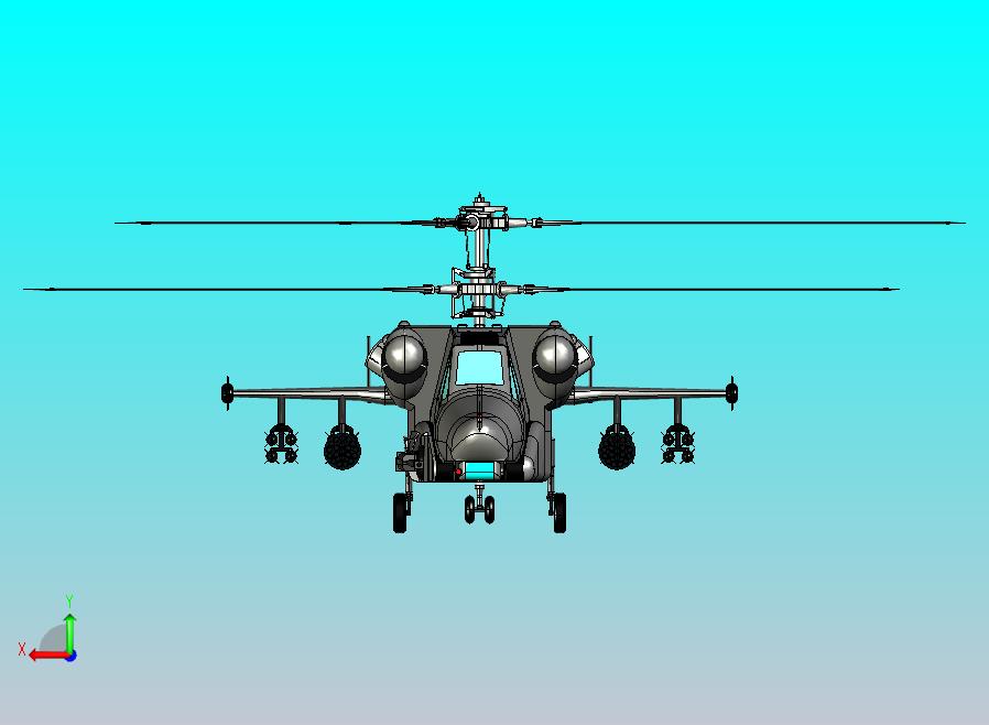 大型直升机航模3D