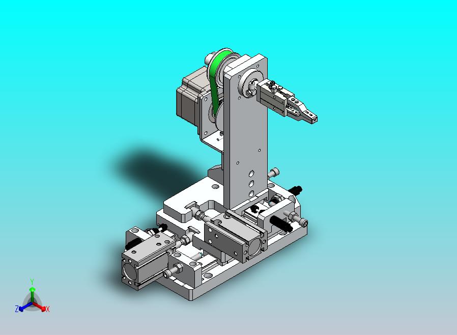 同步带传动的旋转夹紧机构
