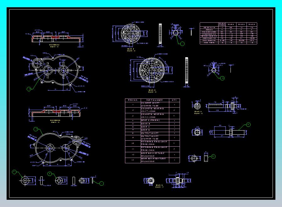 两级减速齿轮箱-2d