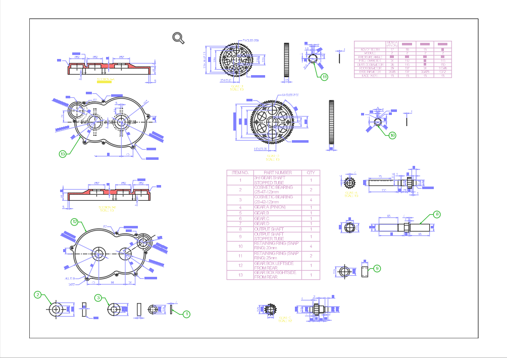 两级减速齿轮箱-2d