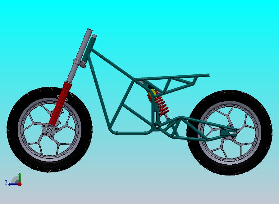 电动自行车管状空间框架C