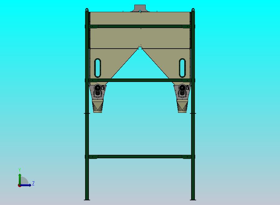 双出口带螺旋卸料斗