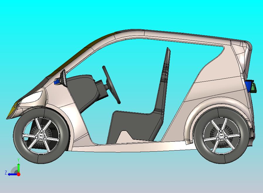 单座电动汽车造型