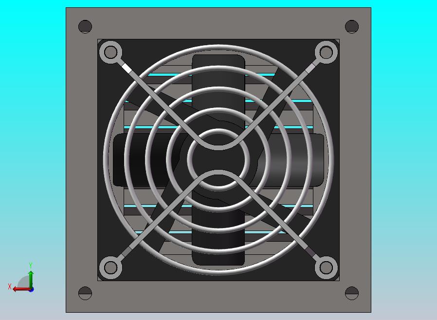 散热风扇92x92加罩装配