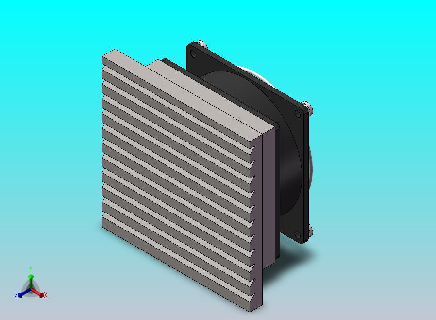 散热风扇92x92加罩装配