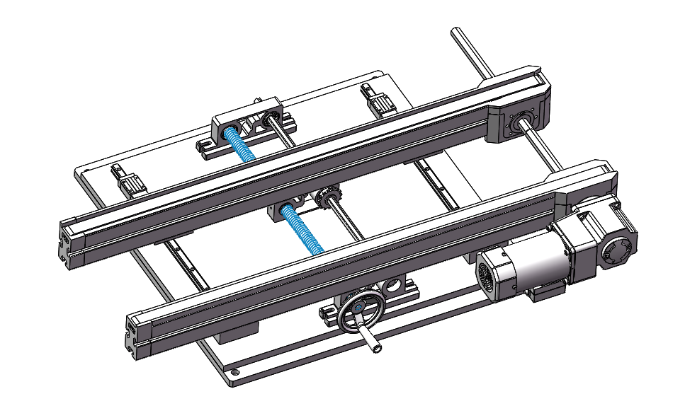 单向可调节宽度皮带线