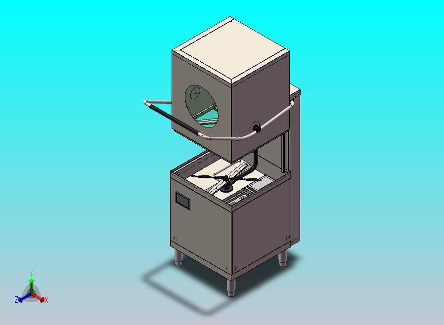 可视款揭盖洗碗机是自动清洗碗、筷、盘、碟、刀、叉等餐具设备