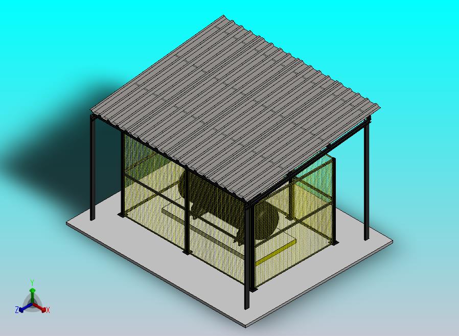 带安全围栏的空气压缩机