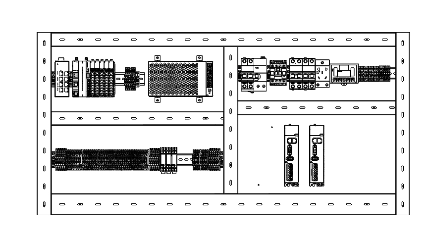 含plc，IO模块，空开，交流接触器，继电器，插座，振动盘控制器